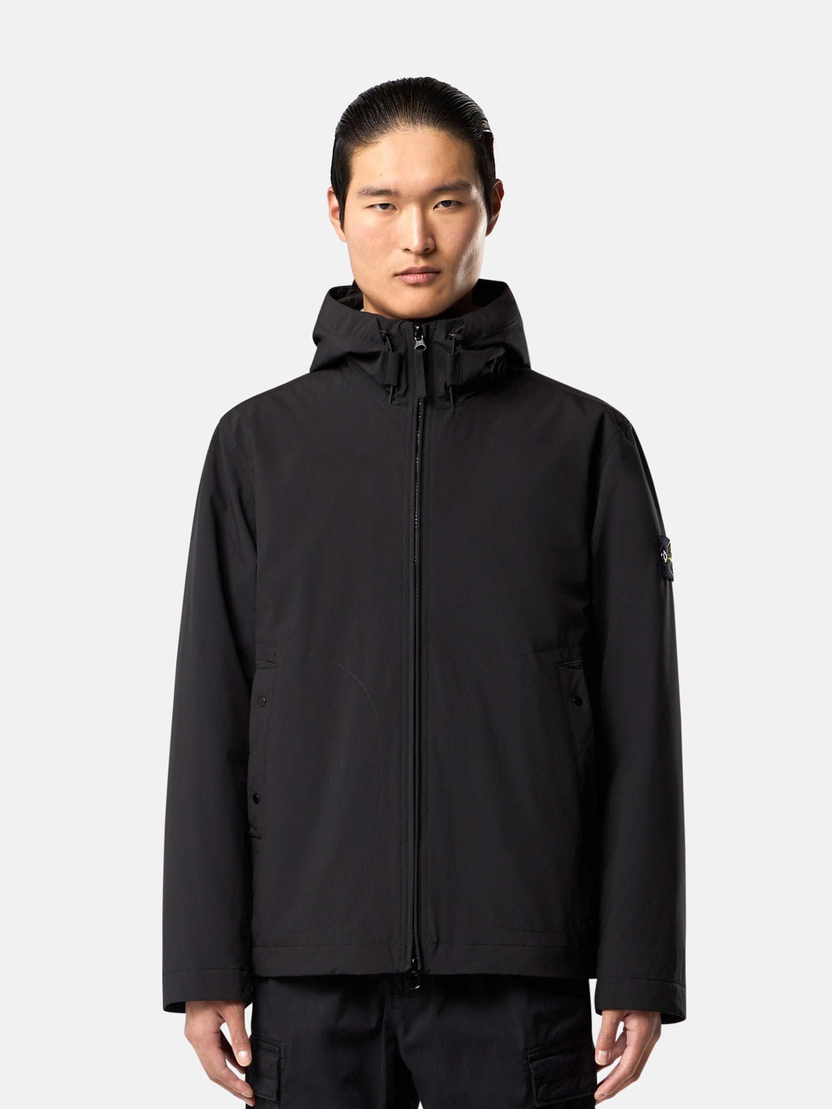 Stone Island Hooded Jacket with Wind- and Water-Resistant Membrane 4100108
