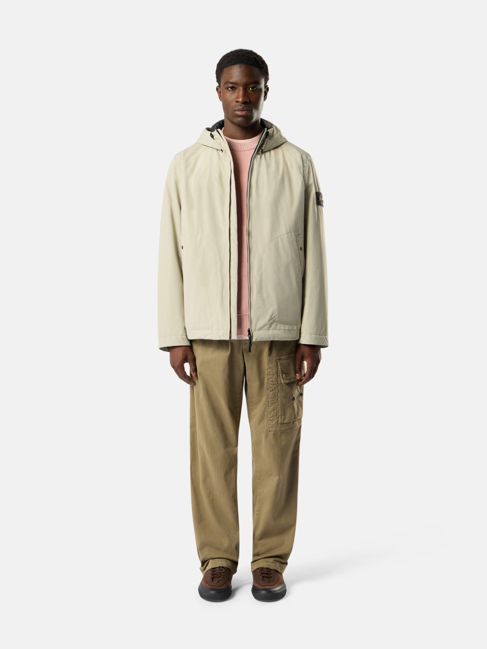 Stone Island Hooded Jacket with Wind- and Water-Resistant Membrane 4100108