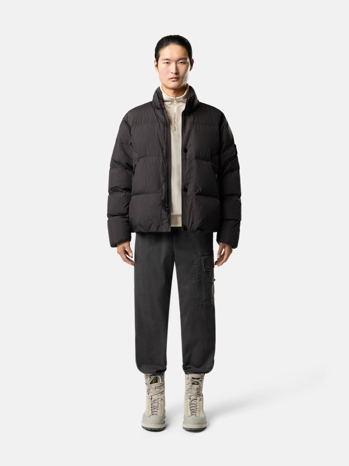 Stone Island Down Jacket with Wind Resistance and Anti-Drop 4100109