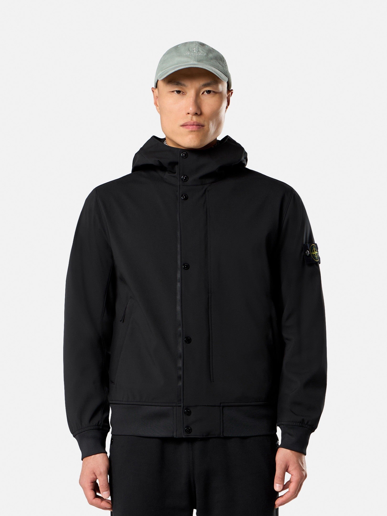 Stone Island Hooded Jacket with Water- and Wind-Resistant Membrane 4100118
