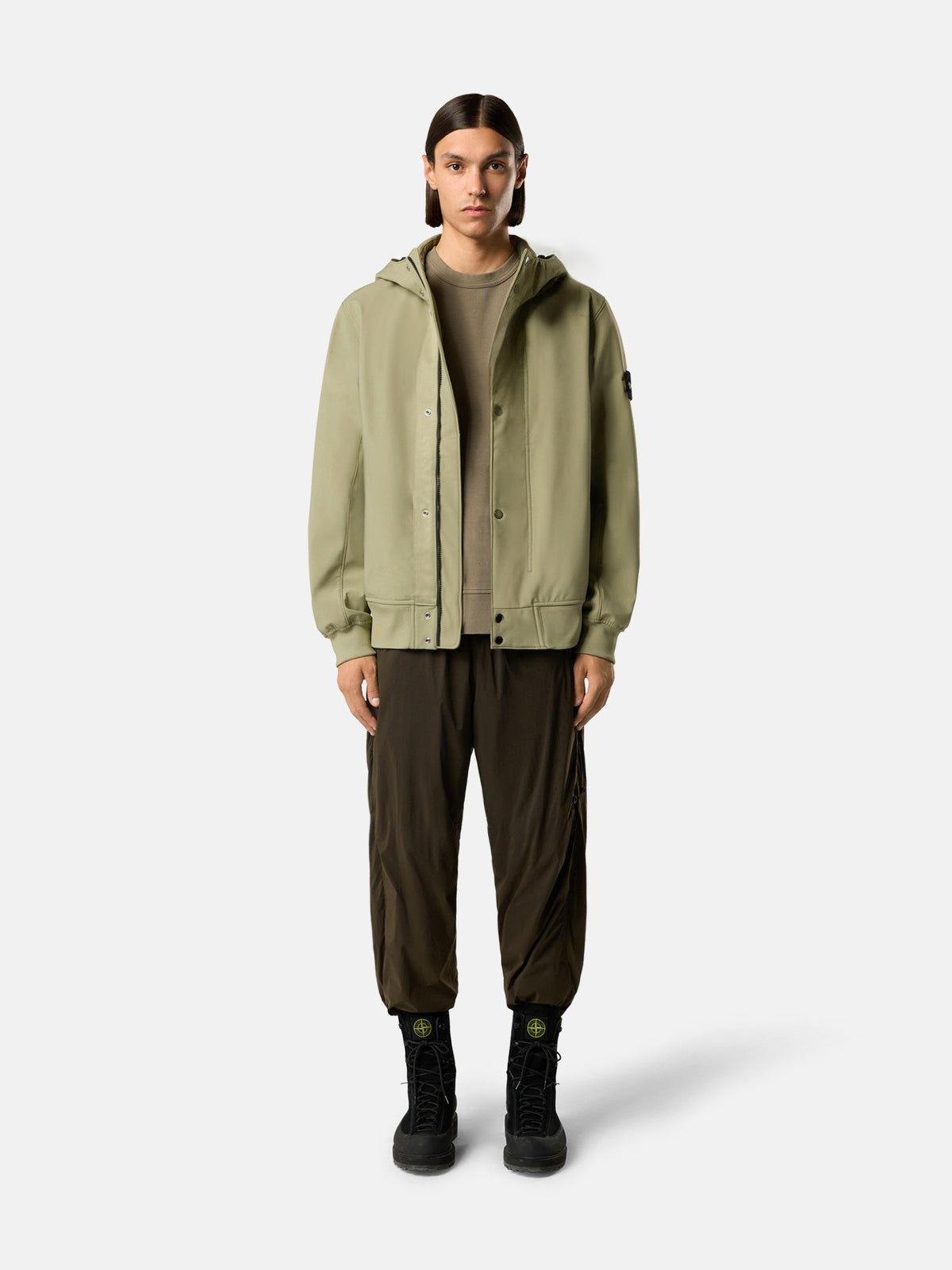 Stone Island Hooded Jacket with Water- and Wind-Resistant Membrane 4100118