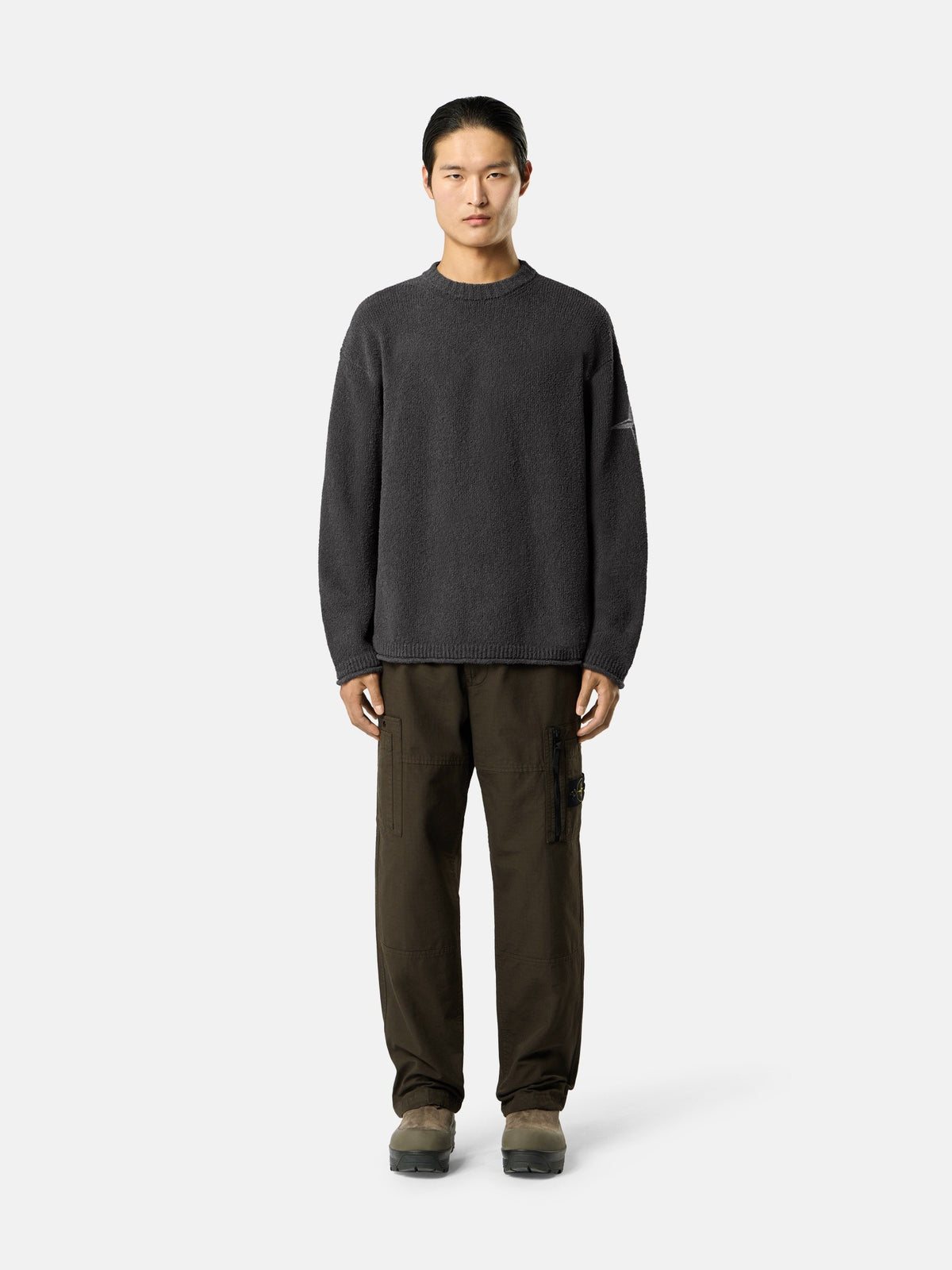 Stone Island Loose-Fit Crewneck Jumper with Needle-Punched Star 5100002