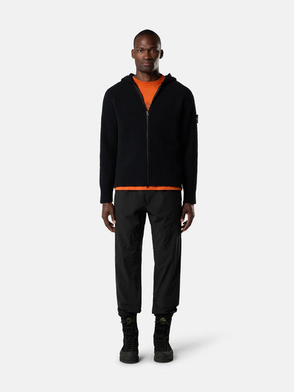Stone Island Loose-Fit Hooded Zip-Up Jumper with Raglan Sleeves 5100005