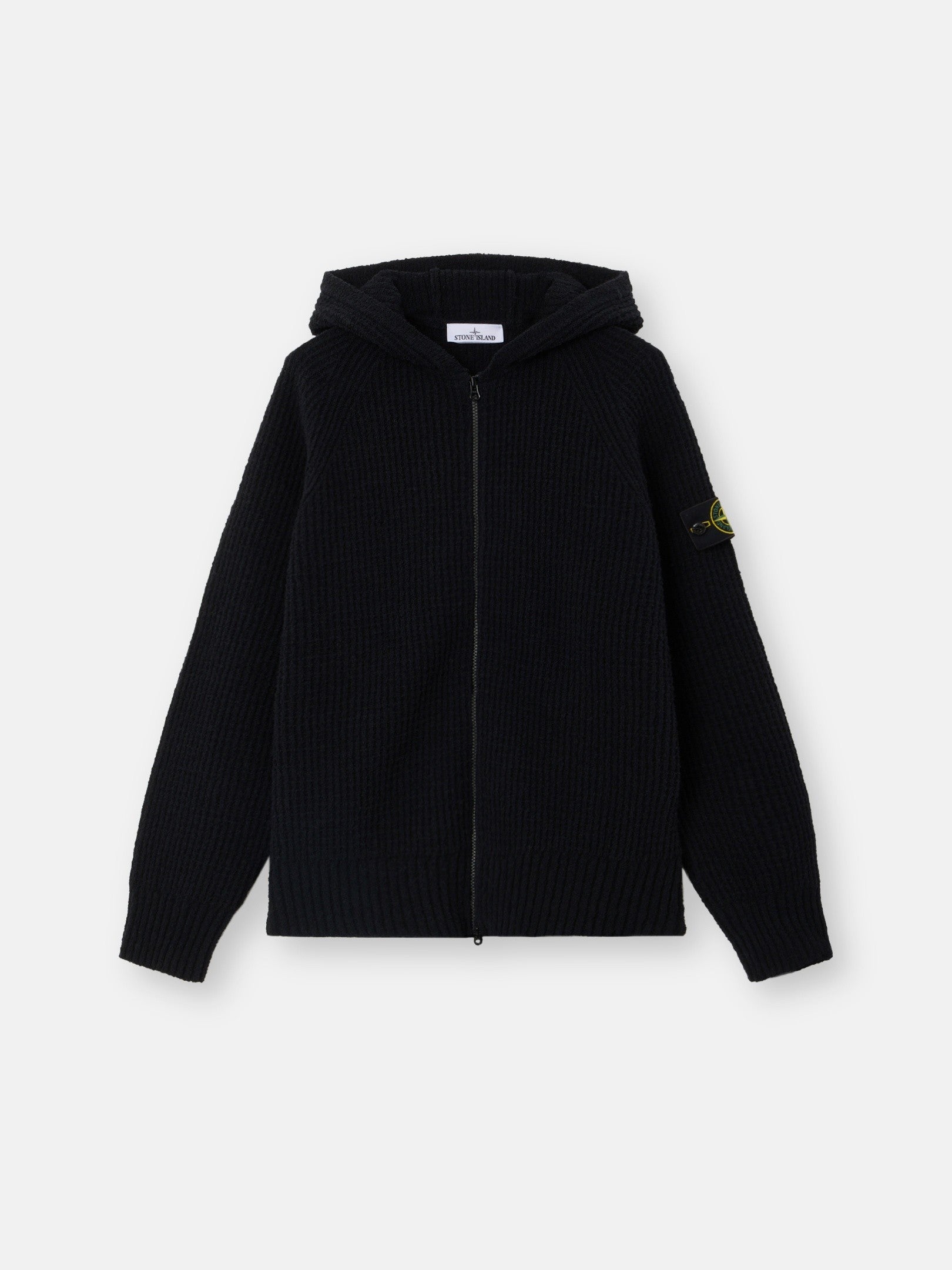 Stone Island Loose-Fit Hooded Zip-Up Jumper with Raglan Sleeves 5100005