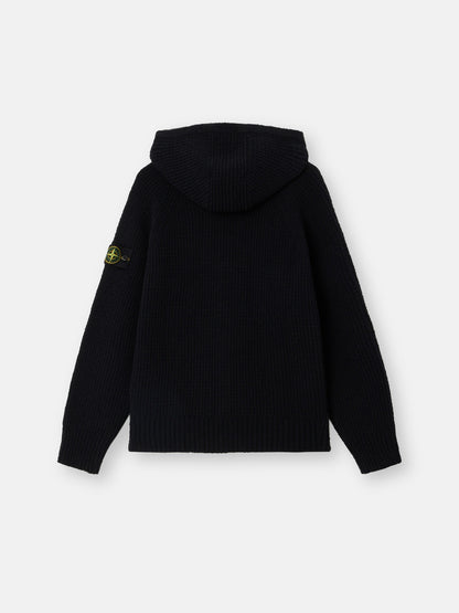 Stone Island Loose-Fit Hooded Zip-Up Jumper with Raglan Sleeves 5100005