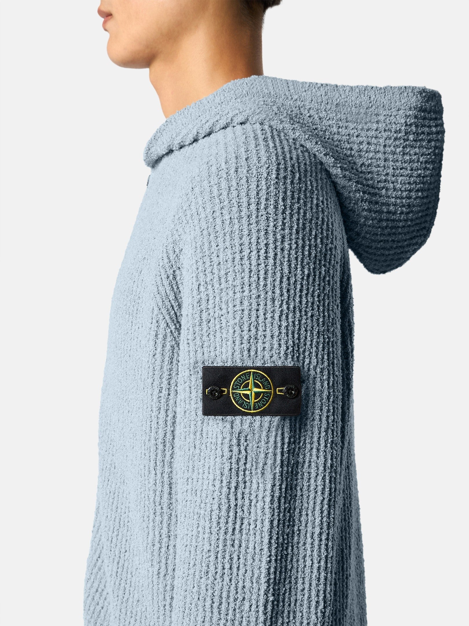 Stone Island Loose-Fit Hooded Zip-Up Jumper with Raglan Sleeves 5100005