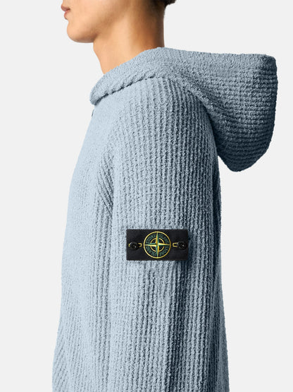 Stone Island Loose-Fit Hooded Zip-Up Jumper with Raglan Sleeves 5100005