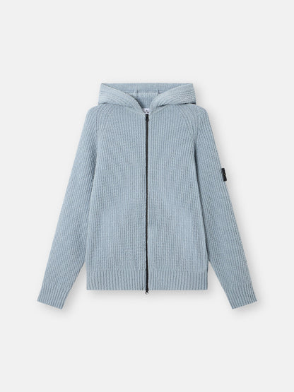 Stone Island Loose-Fit Hooded Zip-Up Jumper with Raglan Sleeves 5100005