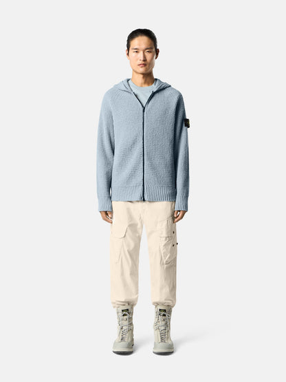 Stone Island Loose-Fit Hooded Zip-Up Jumper with Raglan Sleeves 5100005