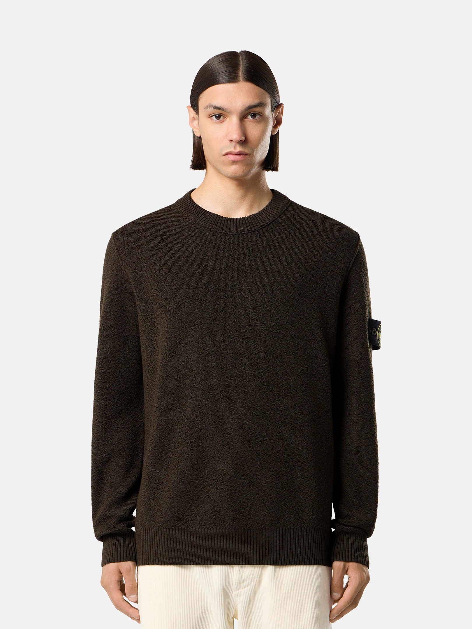 Stone Island Loose-Fit Crewneck Jumper with Ribbed Trims 5100011