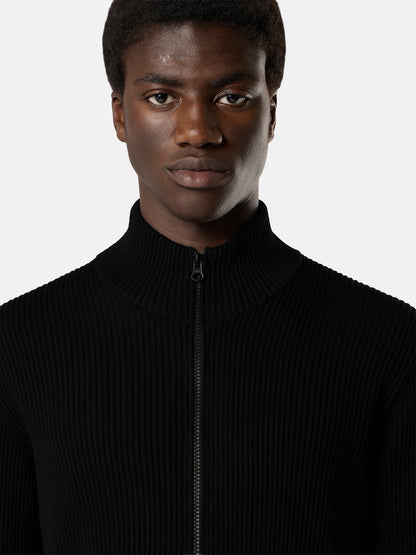 Stone Island Loose-Fit Zip-Up Jumper with Ribbed Trims 5100017