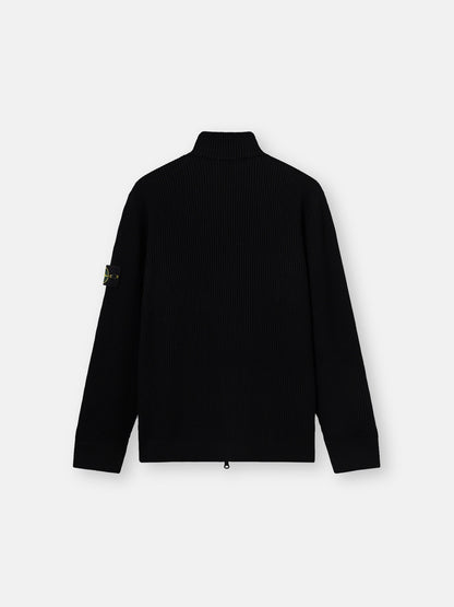 Stone Island Loose-Fit Zip-Up Jumper with Ribbed Trims 5100017
