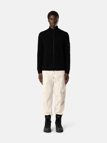 Stone Island Loose-Fit Zip-Up Jumper with Ribbed Trims 5100017