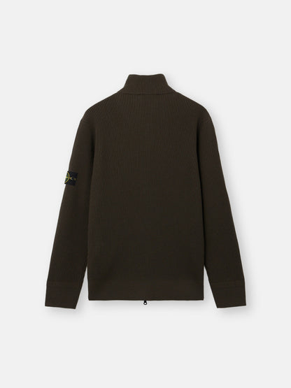 Stone Island Loose-Fit Zip-Up Jumper with Ribbed Trims 5100017