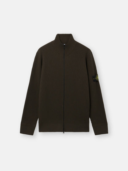 Stone Island Loose-Fit Zip-Up Jumper with Ribbed Trims 5100017