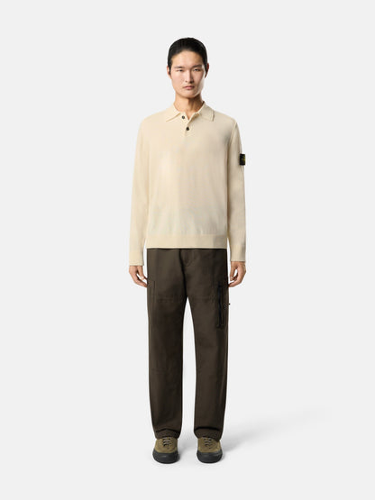 Stone Island Loose-Fit Polo Collar Jumper with Button Placket 5100018