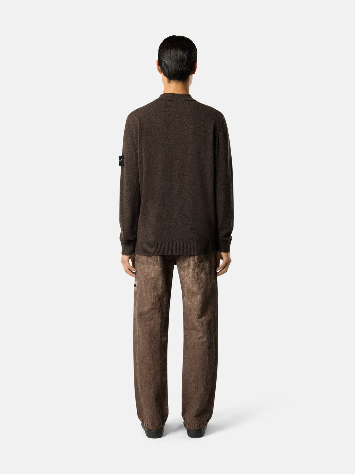 Stone Island Loose-Fit Polo Collar Jumper with Button Placket 5100018
