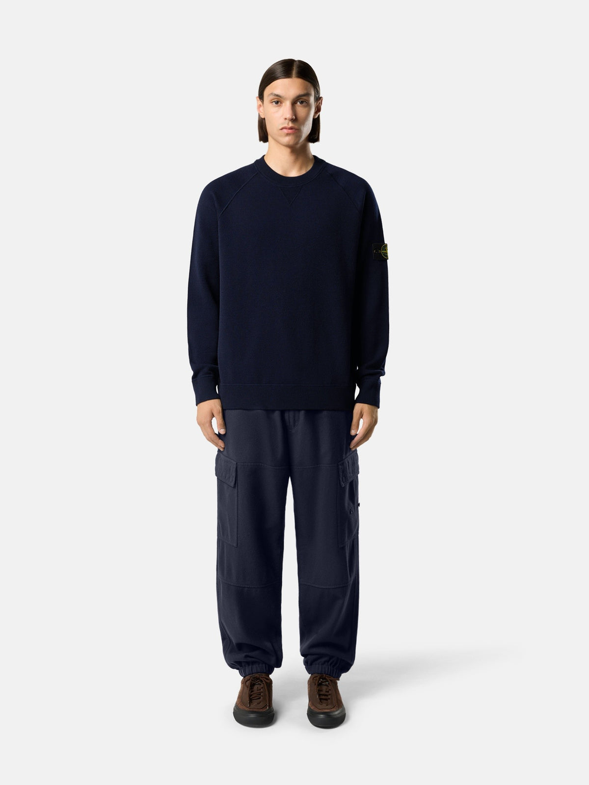 Stone Island Loose-Fit Crewneck Jumper with Raglan Sleeves 5100020