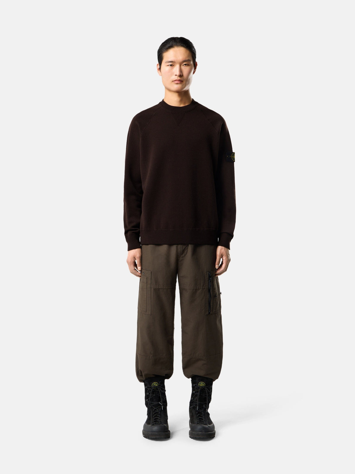 Stone Island Loose-Fit Crewneck Jumper with Raglan Sleeves 5100020