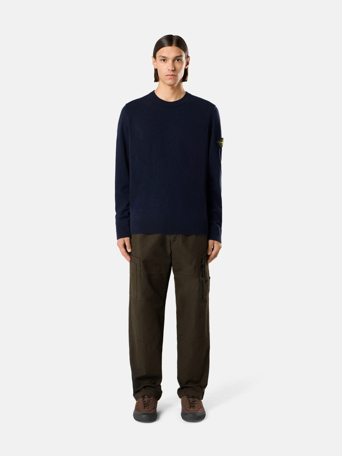 Stone Island Loose-Fit Crewneck Jumper with Ribbed Trims 5100021
