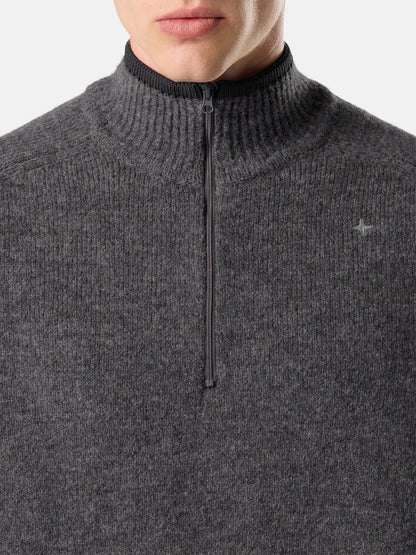 Stone Island Loose-Fit Half-Zip Jumper with Drawcord Hem 5100026