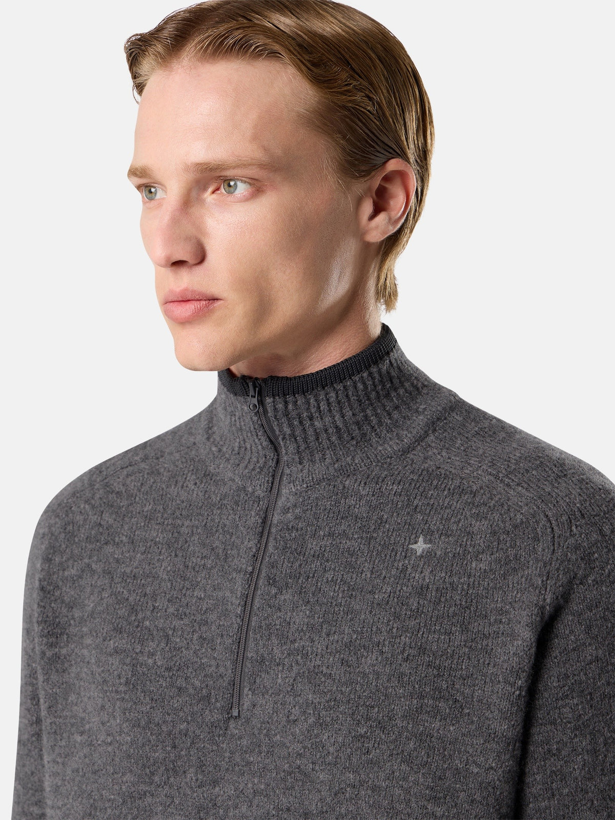 Stone Island Loose-Fit Half-Zip Jumper with Drawcord Hem 5100026