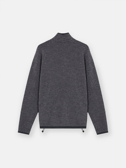 Stone Island Loose-Fit Half-Zip Jumper with Drawcord Hem 5100026