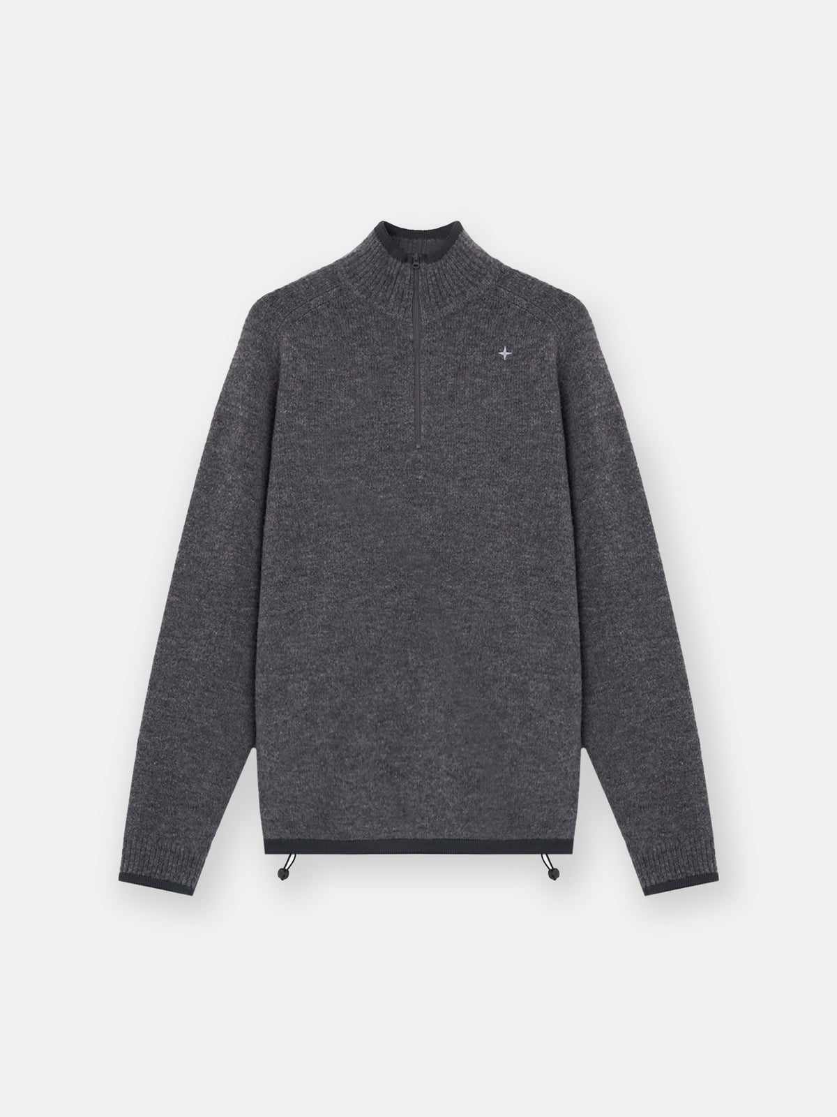 Stone Island Loose-Fit Half-Zip Jumper with Drawcord Hem 5100026