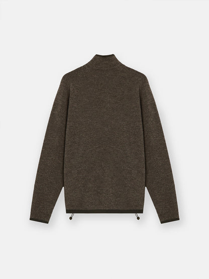 Stone Island Loose-Fit Half-Zip Jumper with Drawcord Hem 5100026