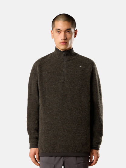 Stone Island Loose-Fit Half-Zip Jumper with Drawcord Hem 5100026