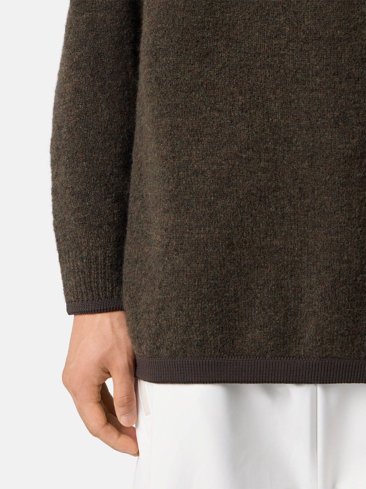 Stone Island Loose-Fit Crewneck Jumper with Contrast Trims 5100028
