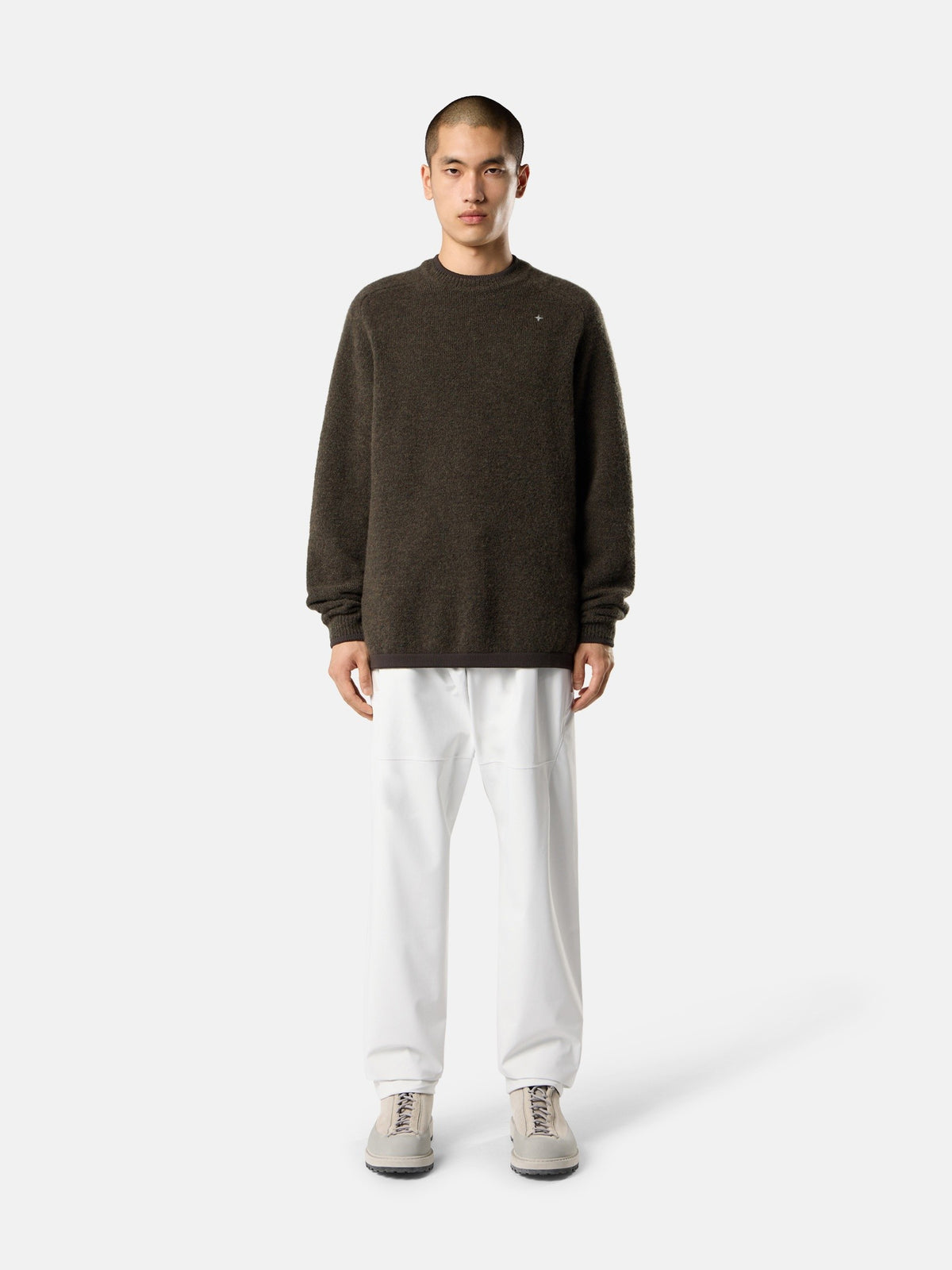 Stone Island Loose-Fit Crewneck Jumper with Contrast Trims 5100028