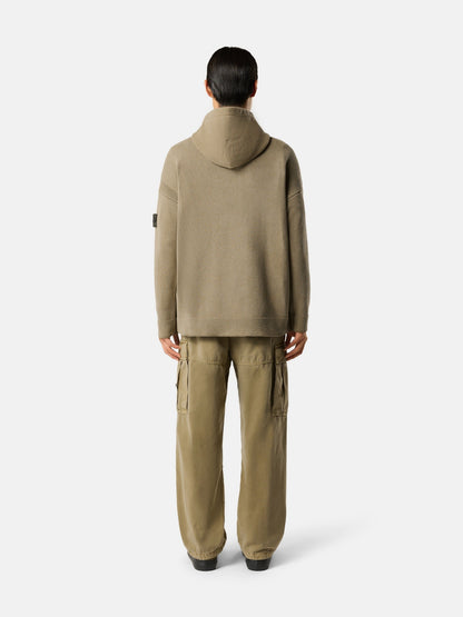 Stone Island Loose-Fit Hooded Half-Zip Sweatshirt with Knit Panels 5100033
