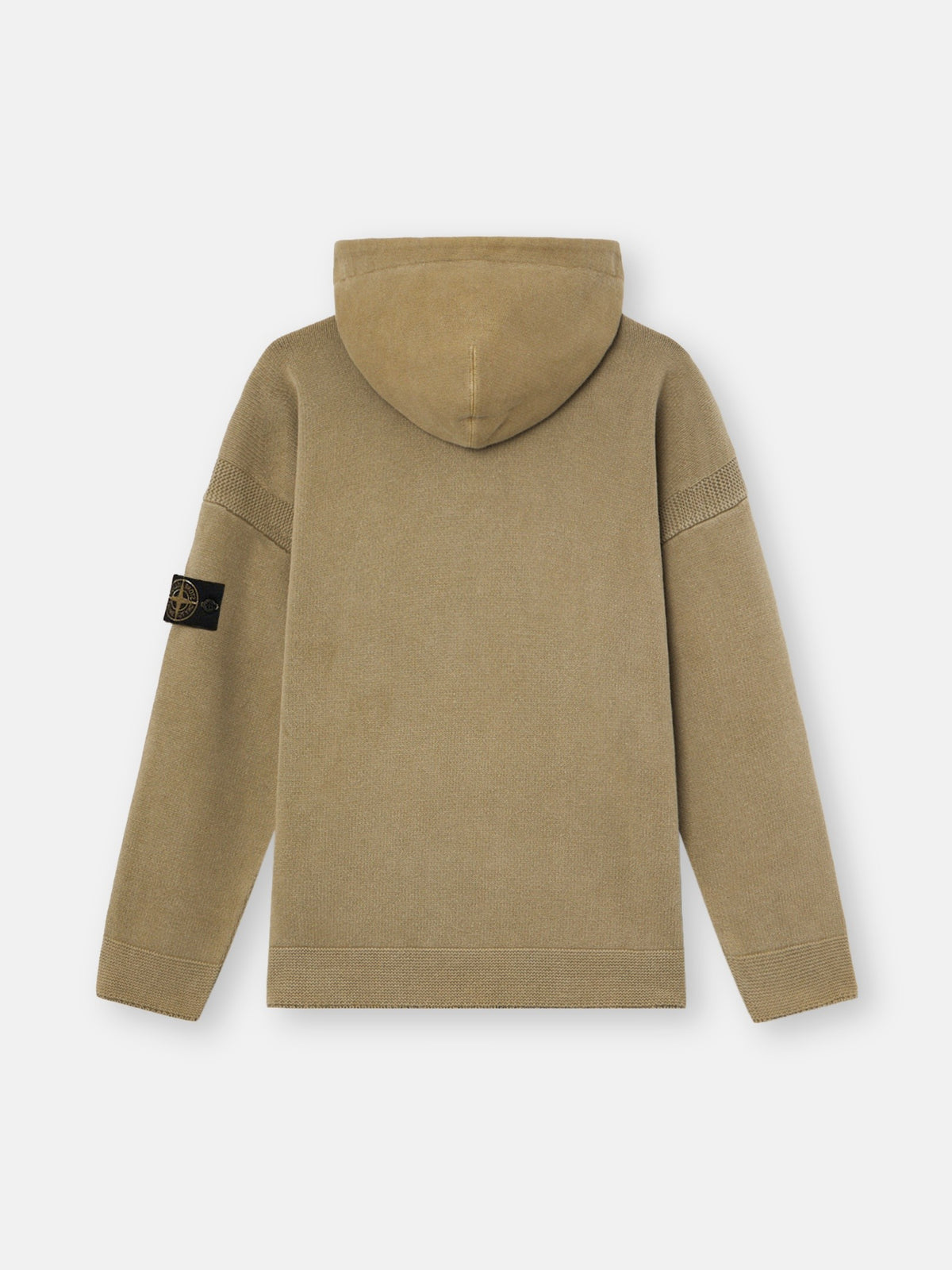 Stone Island Loose-Fit Hooded Half-Zip Sweatshirt with Knit Panels 5100033