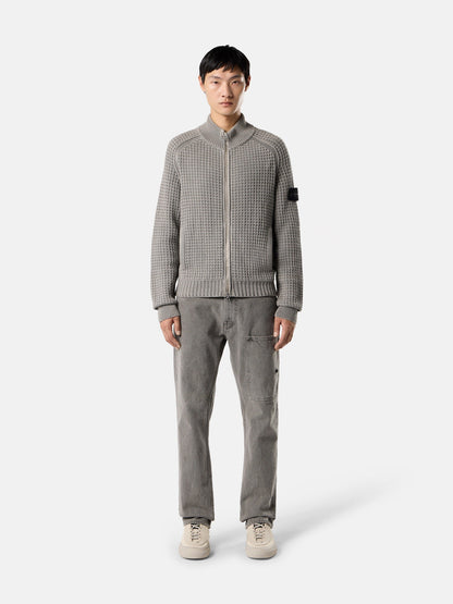 Stone Island Loose-Fit Zip-Up Jumper with Stand Collar 5100034