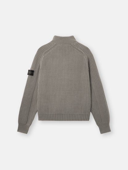 Stone Island Loose-Fit Zip-Up Jumper with Stand Collar 5100034