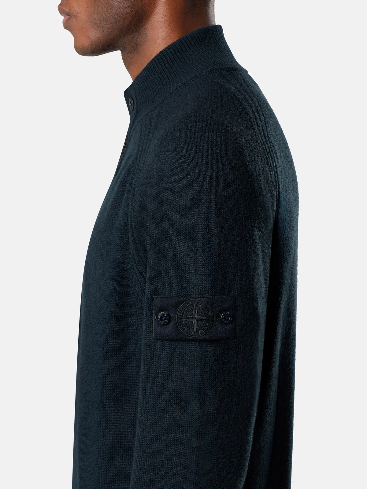 Stone Island Regular-Fit Button-Up Jumper With Raglan Sleeves 5100035