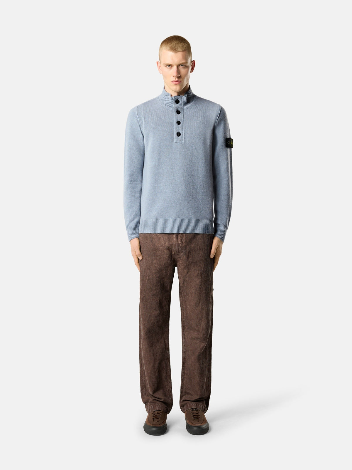 Stone Island Regular-Fit Half-Zip Jumper with Button Placket 5100040