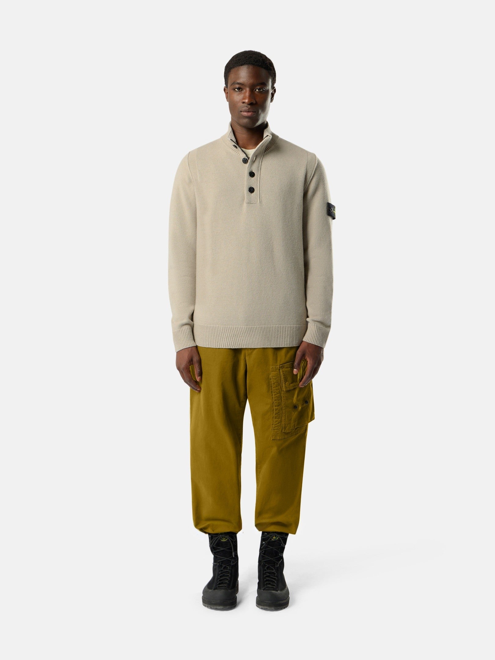 Stone Island Regular-Fit Half-Zip Jumper with Button Placket 5100040