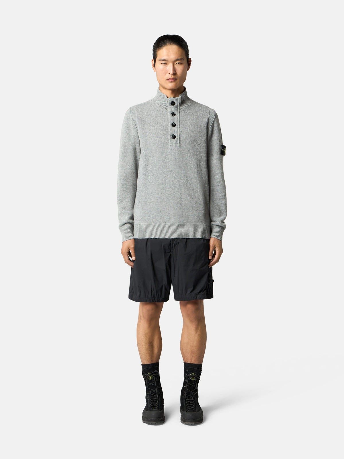 Stone Island Regular-Fit Half-Zip Jumper with Button Placket 5100040