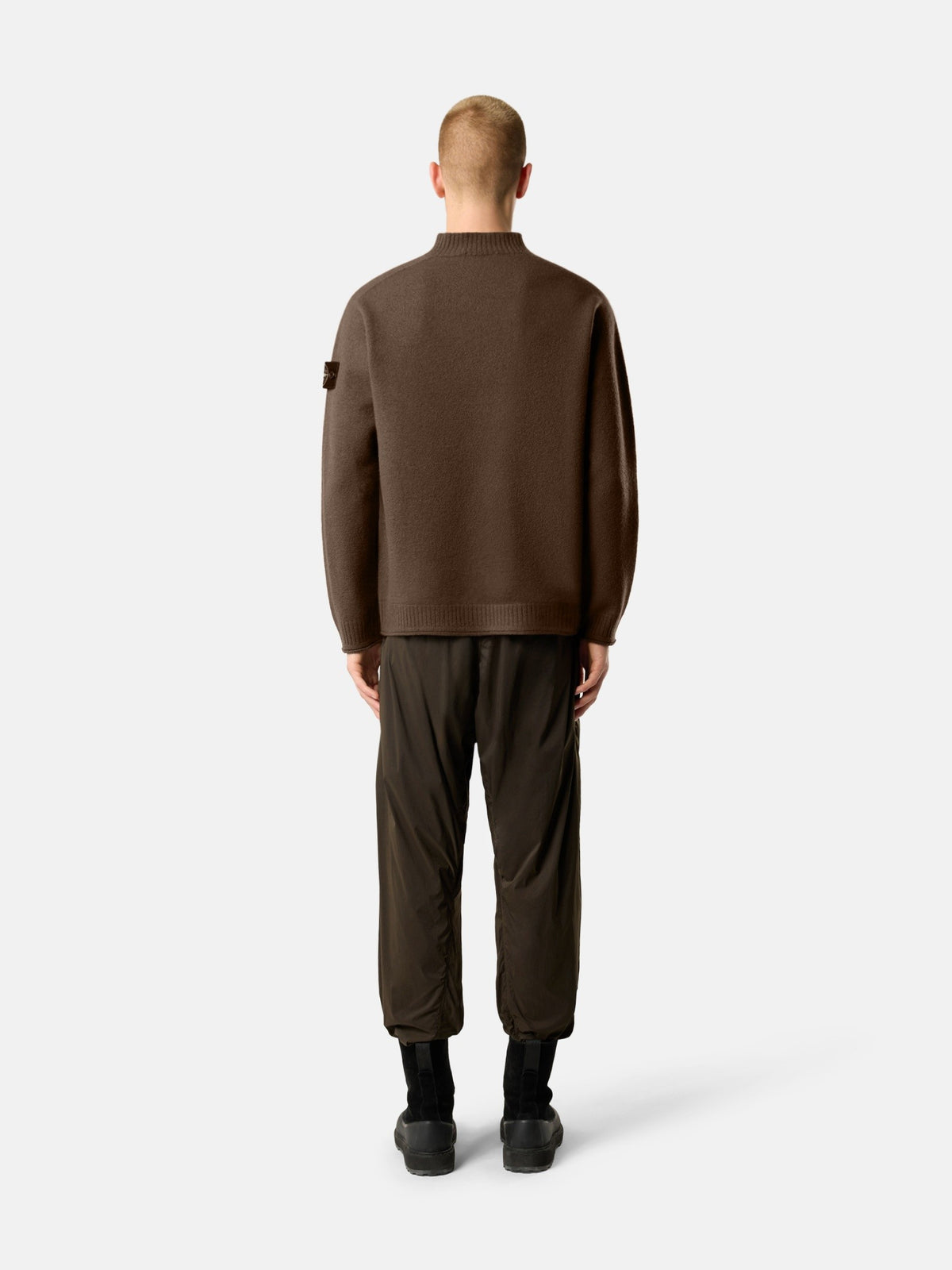 Stone Island Regular-Fit Mock Neck Jumper with Rolled Edges 5100041