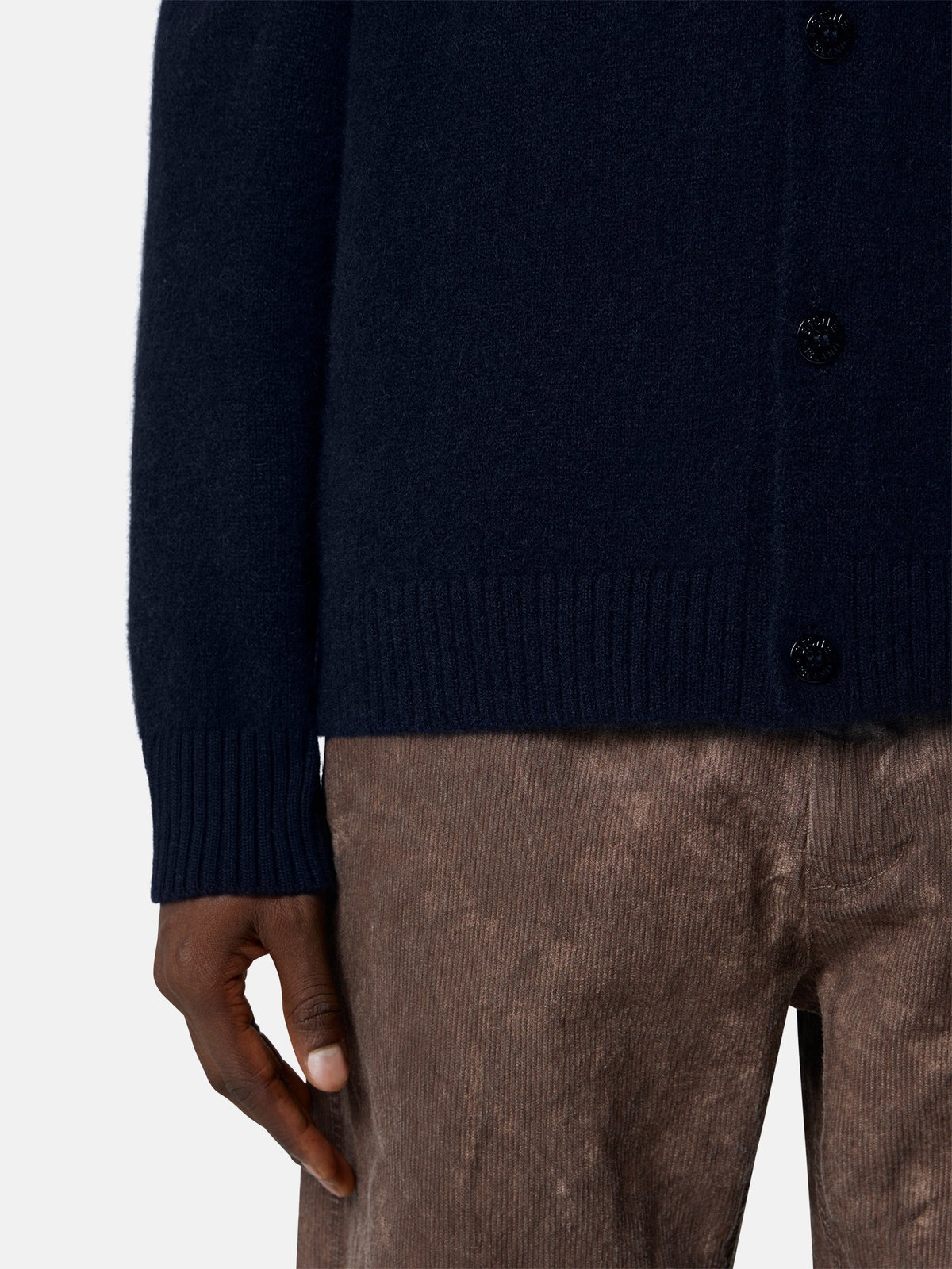 Stone Island Loose-Fit V-Neck Cardigan With Contrast Knit Details 5100046