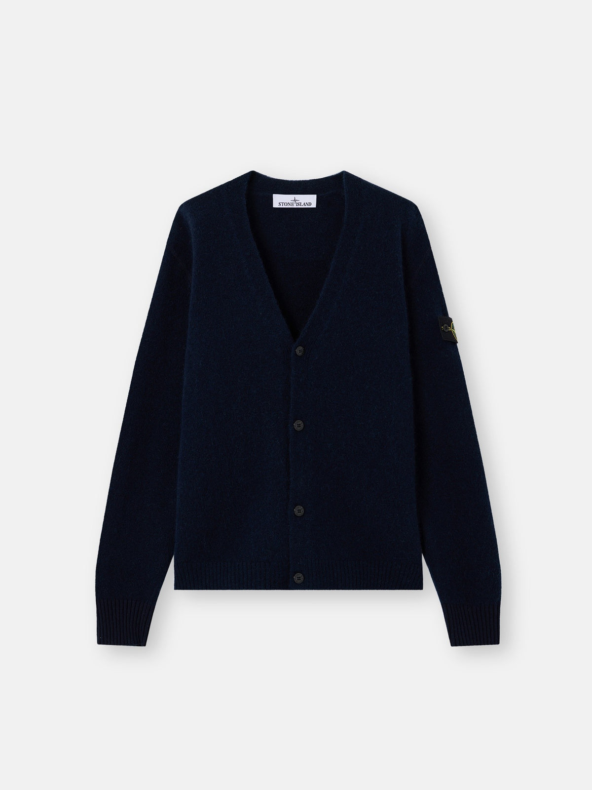Stone Island Loose-Fit V-Neck Cardigan With Contrast Knit Details 5100046