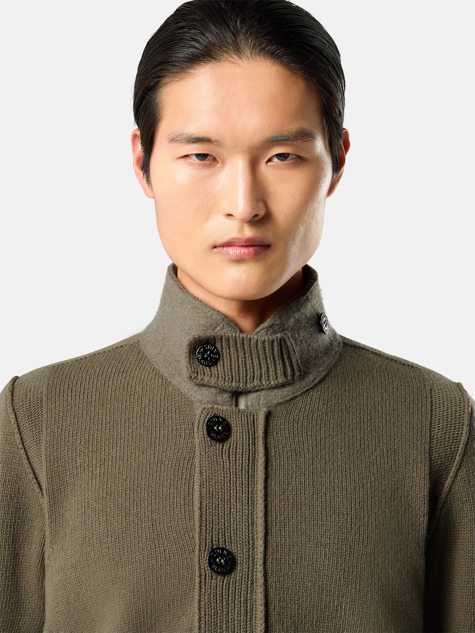 Stone Island Regular-Fit Zip-Up Jumper with Button Placket 5100047