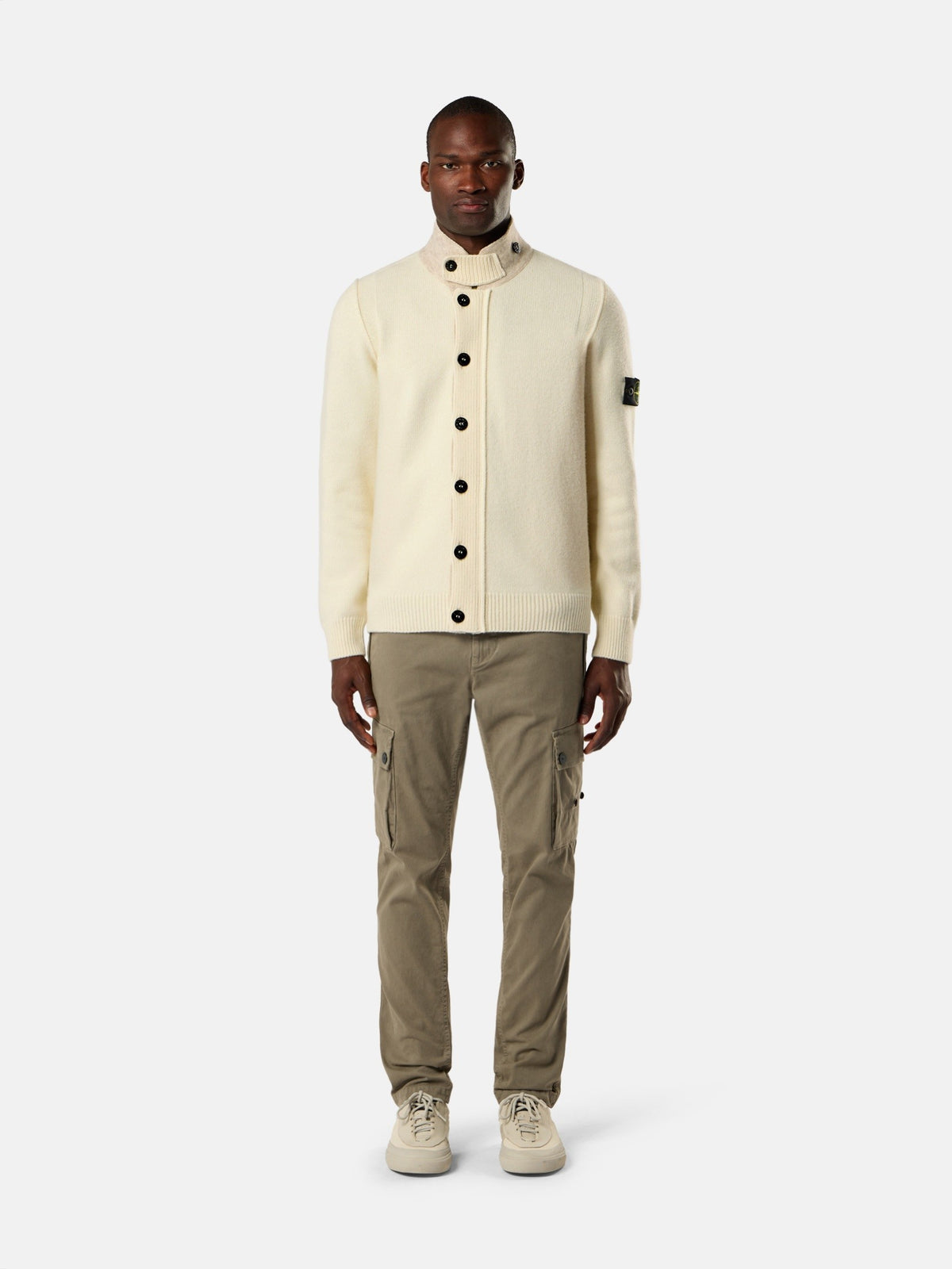 Stone Island Regular-Fit Zip-Up Jumper with Button Placket 5100047