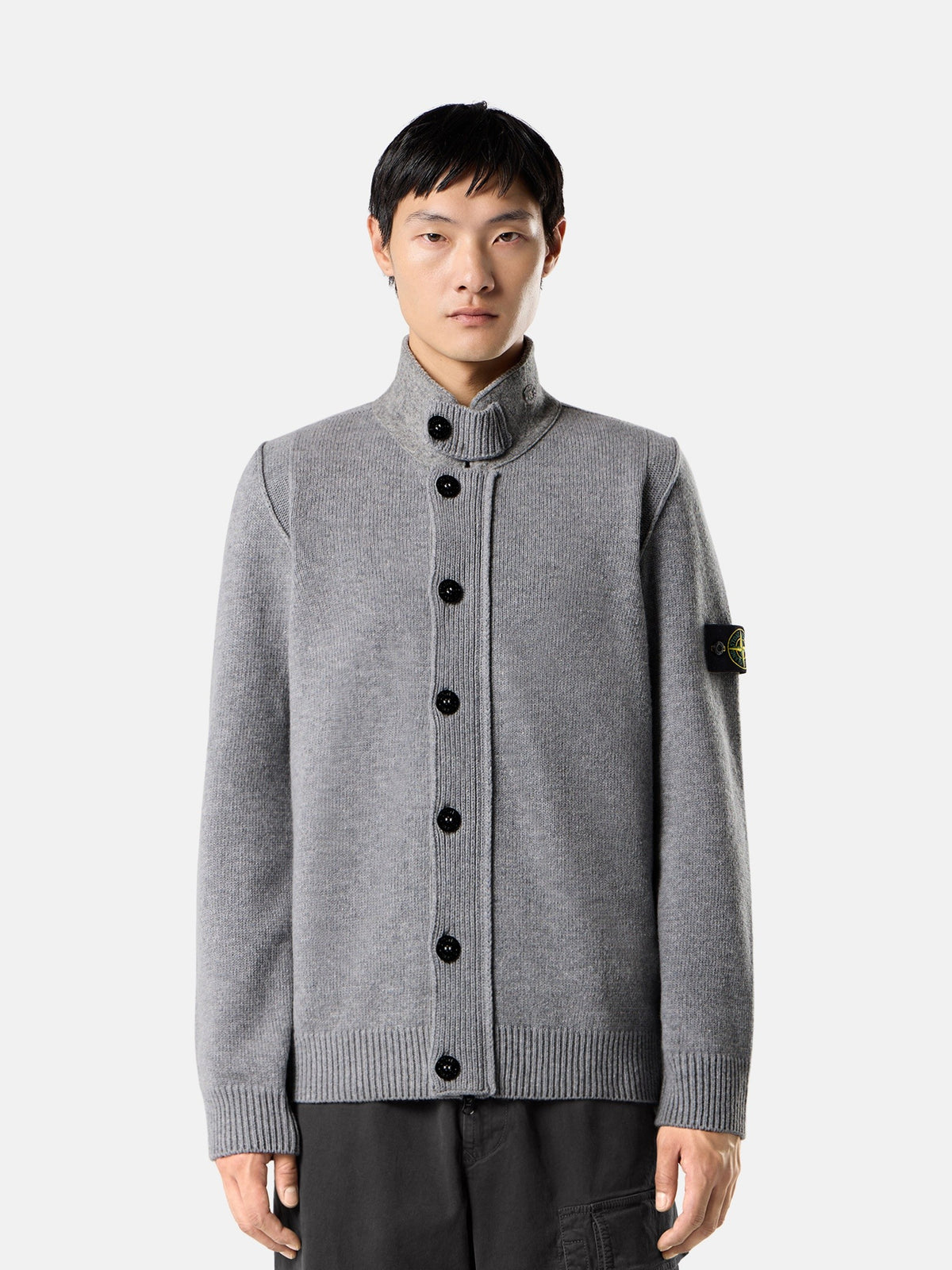 Stone Island Regular-Fit Zip-Up Jumper with Button Placket 5100047