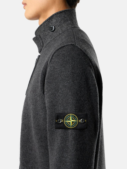Stone Island Regular-Fit Zip-Up Jumper with Button Placket 5100047