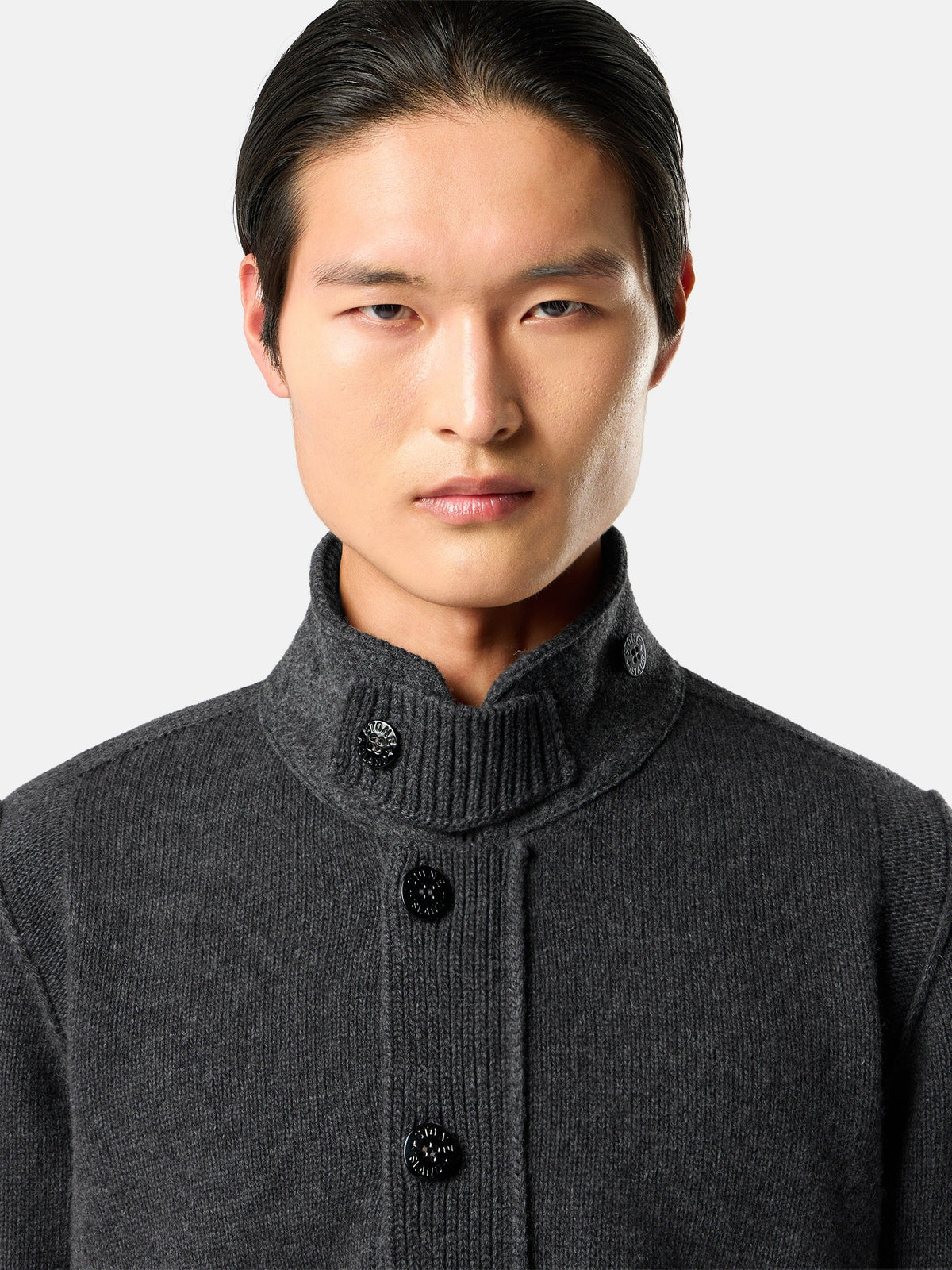 Stone Island Regular-Fit Zip-Up Jumper with Button Placket 5100047