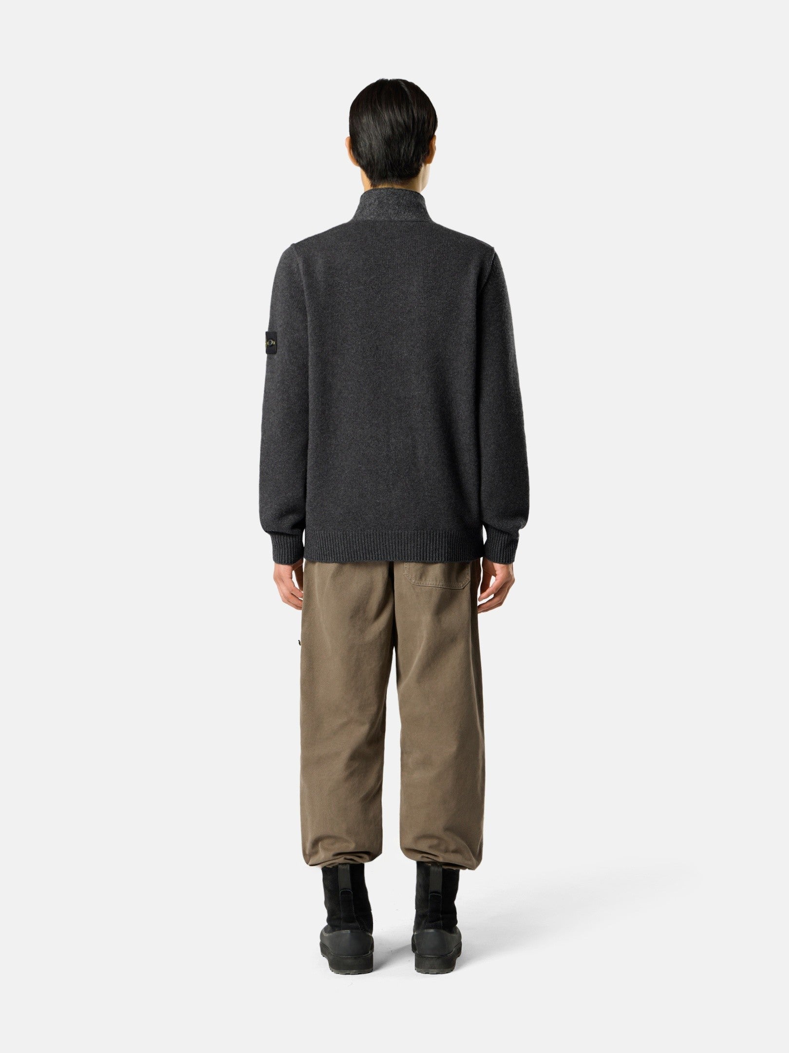 Stone Island Regular-Fit Zip-Up Jumper with Button Placket 5100047