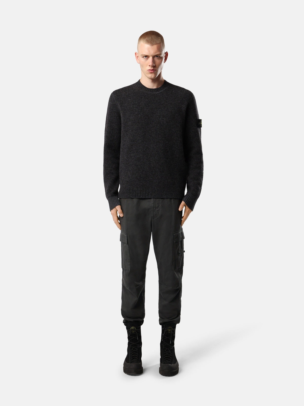 Stone Island Loose-Fit Crewneck Jumper With Contrast Knit Details 5100050